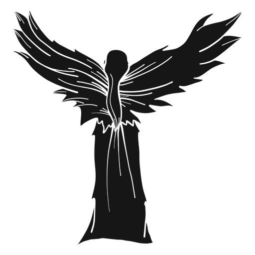 ملاك صورة ظلية PNG