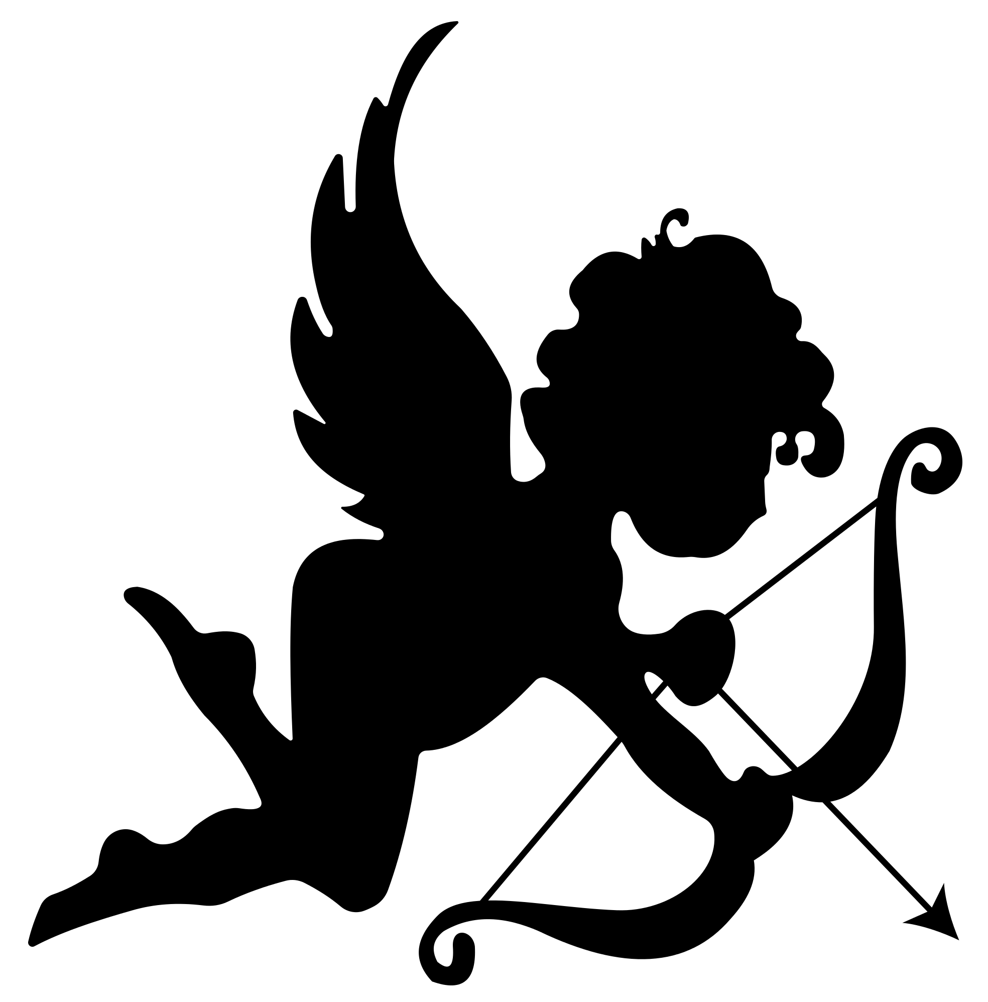 Engel silhouet PNG Transparante Foto