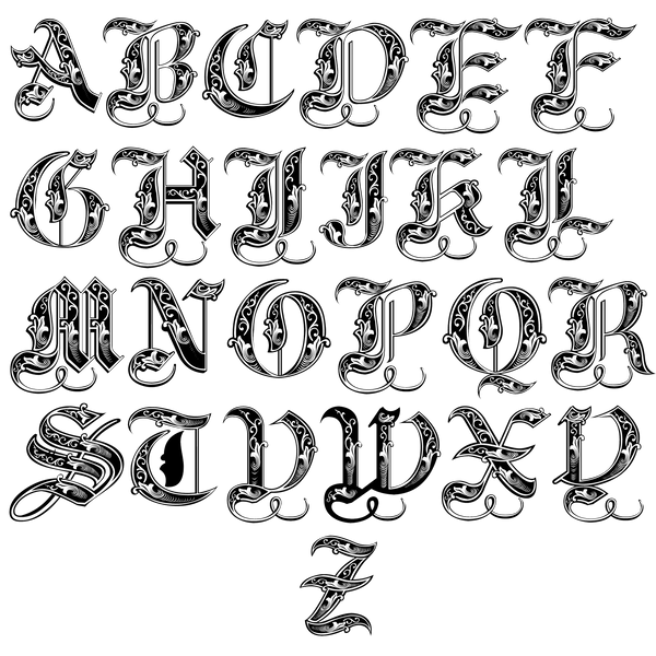 Black Alphabet Download PNG Image