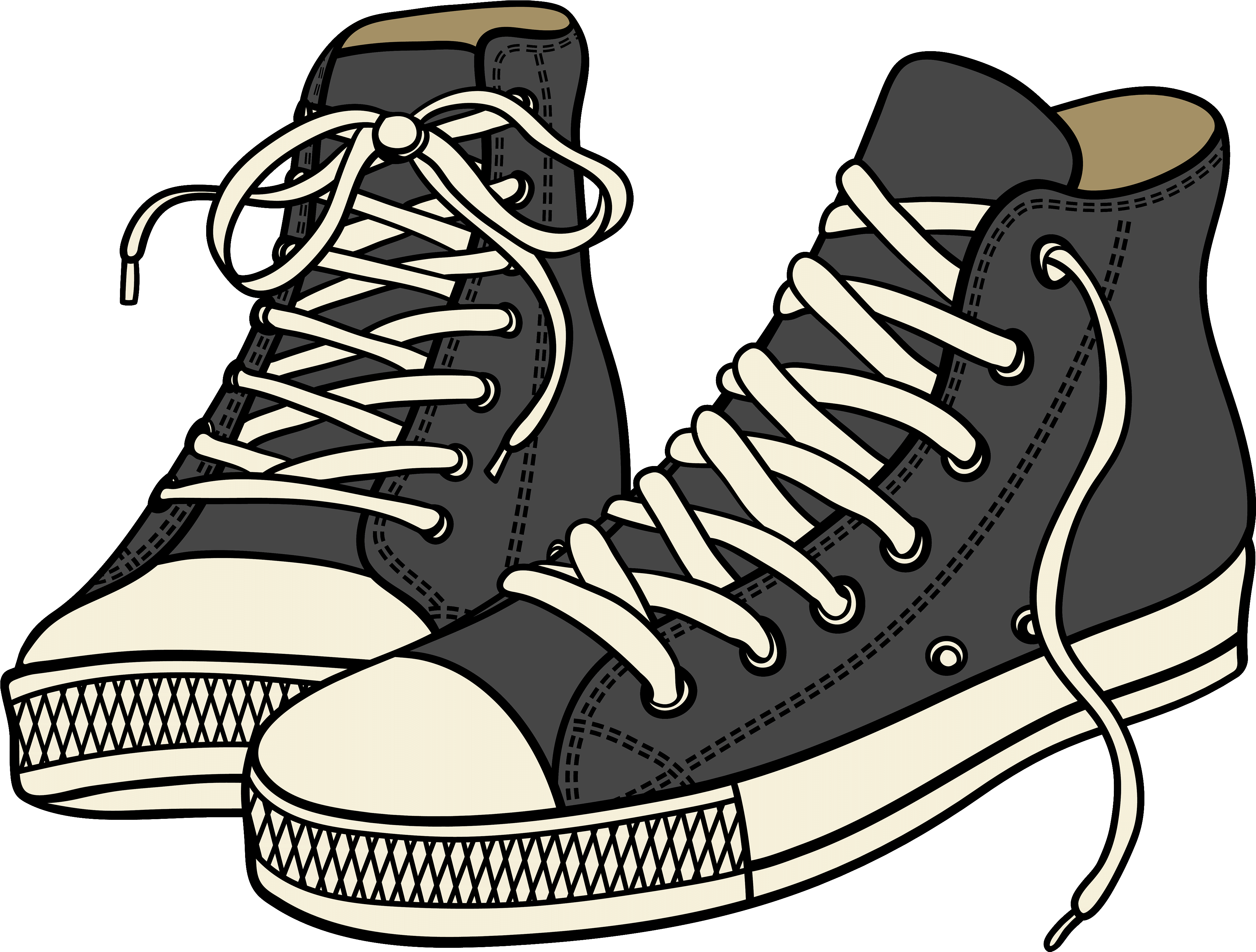 Siyah converse ayakkabı PNG Dosyası