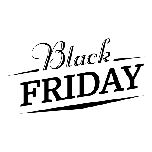 Black Friday Text PNG Transparent Picture