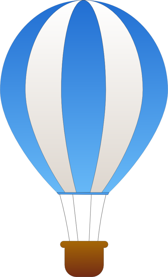 Blue Air Balloon PNG Image