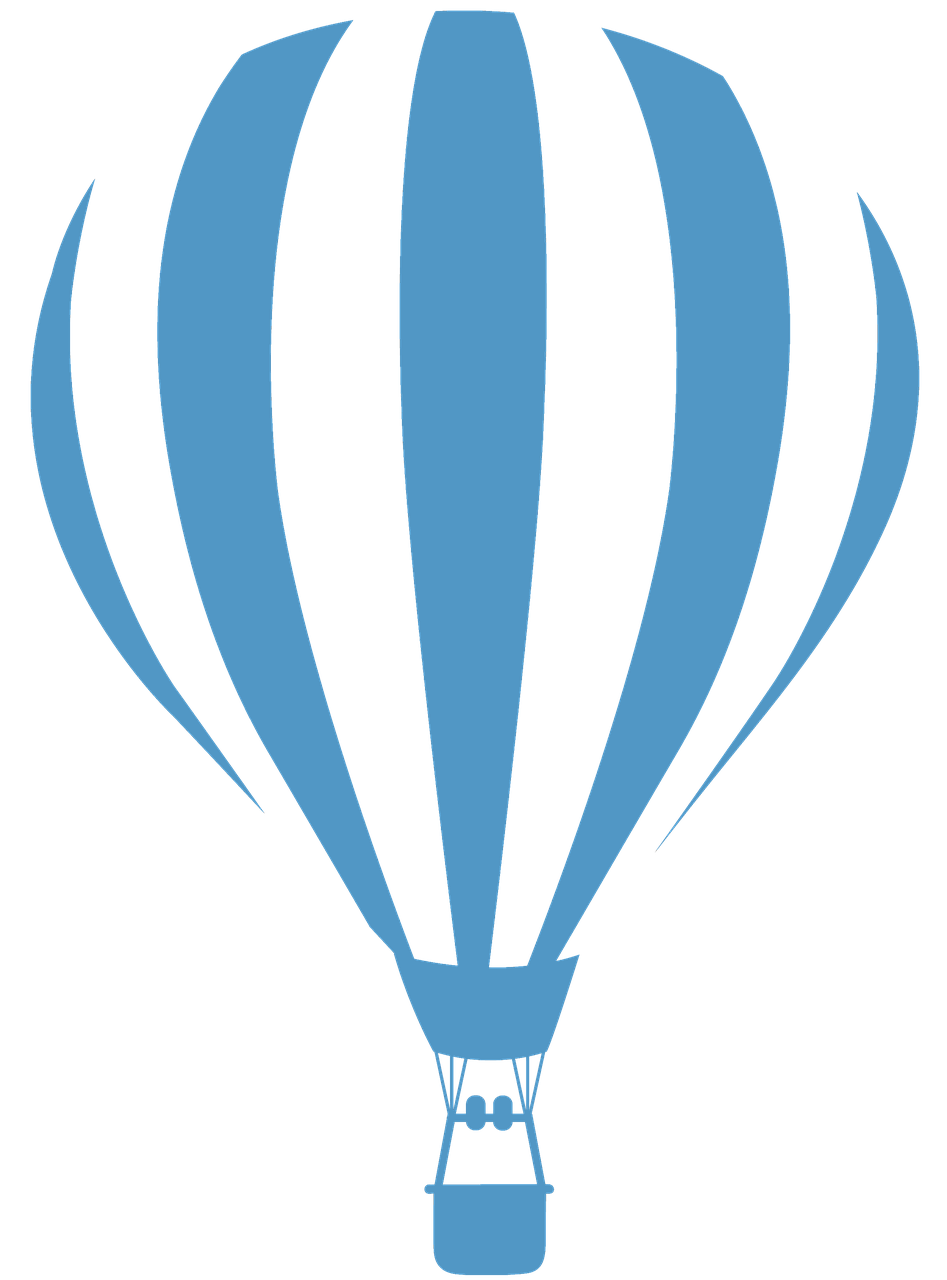 Blue Air Balloon Transparent Background