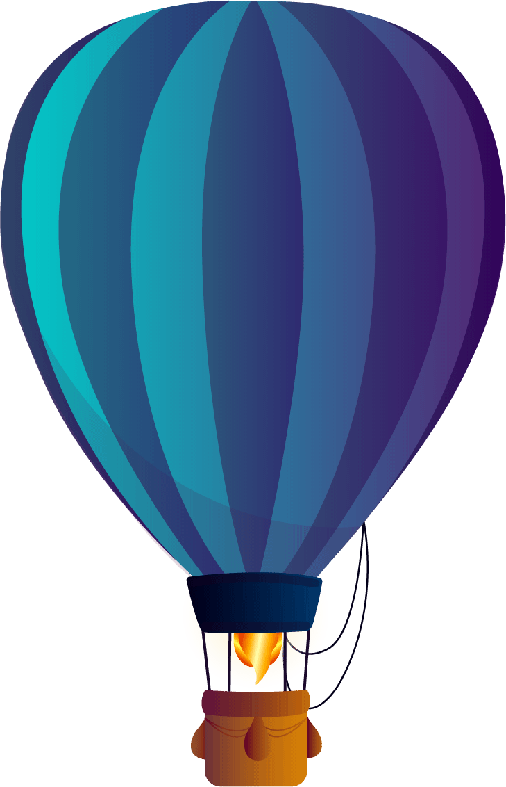 Blue Air Balloon Transparent PNG