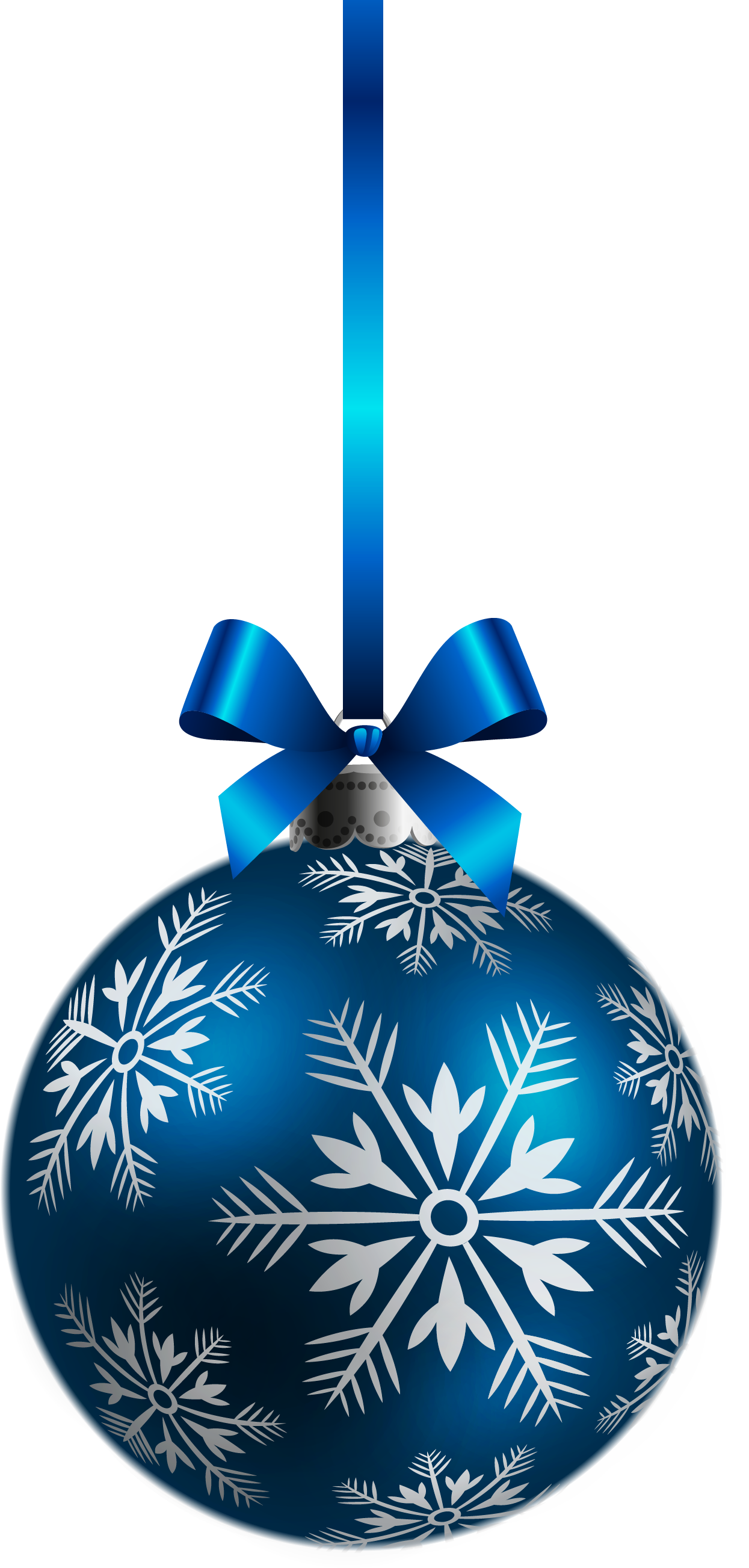 Blue Christmas Bauble PNG File