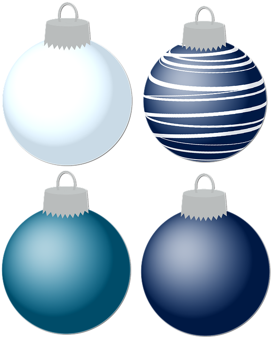 Blue Christmas Bauble PNG Libreng Download