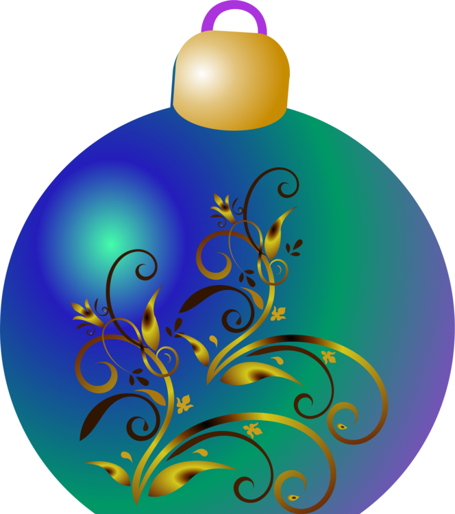 Blue Christmas Bauble PNG Photos