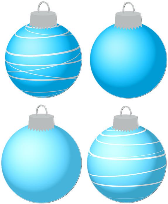 Blauer Weihnachtskugel PNG transparentes Bild
