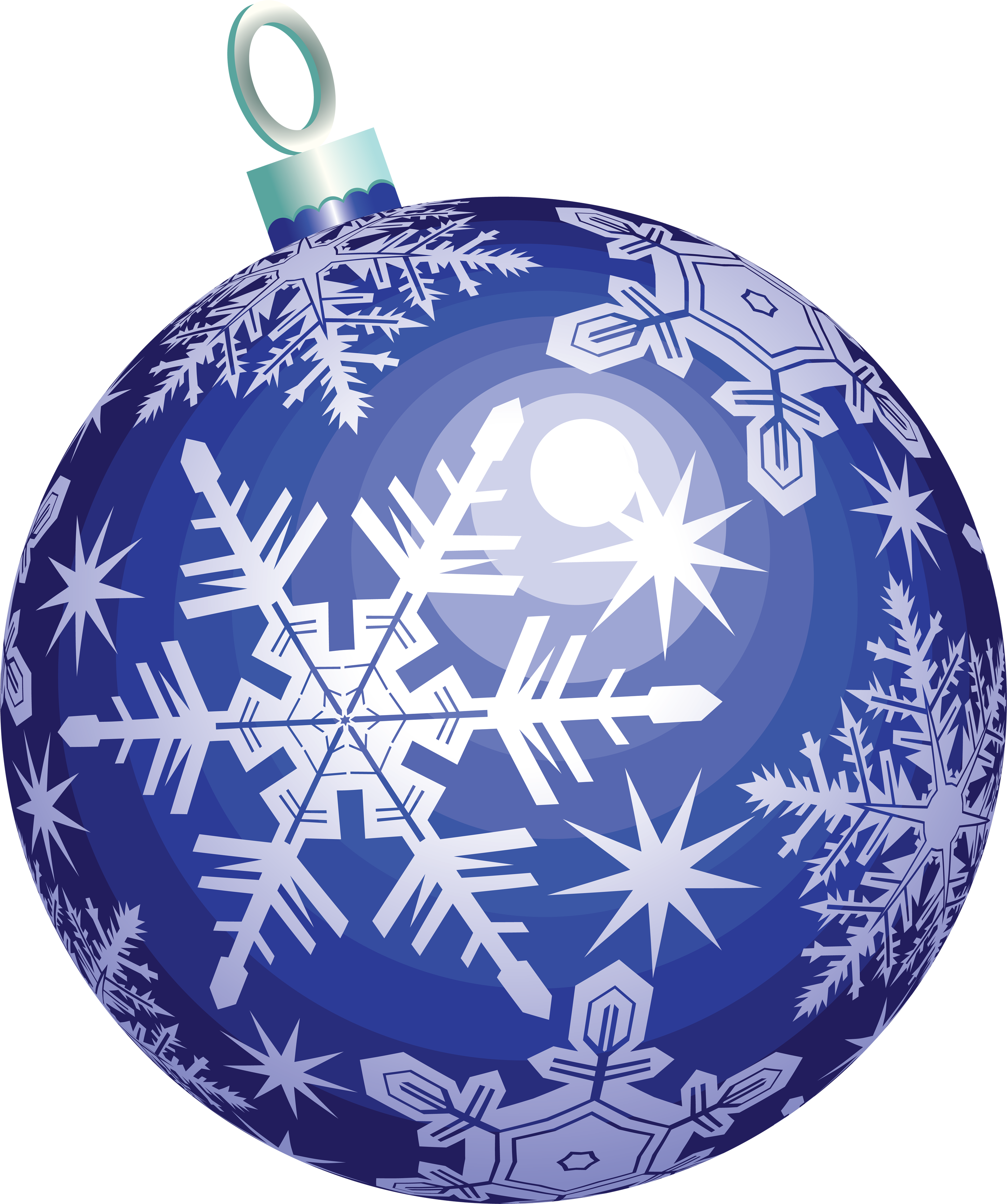 Blue Christmas Bauble Transparent PNG