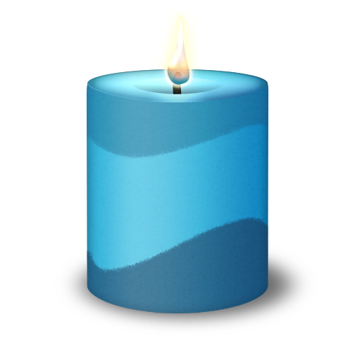 Lilin natal biru latar belakang Transparan