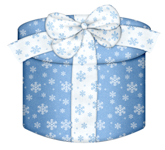 Blue Christmas Gift PNG achtergrondafbeelding