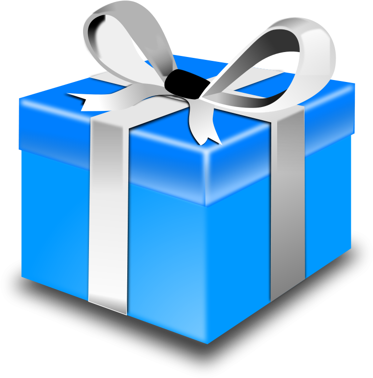 Blue Christmas Gift PNG Clipart