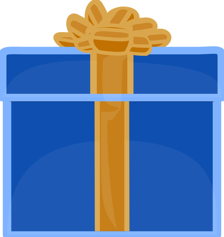 Blue Noël Cadeau PNG Fichier