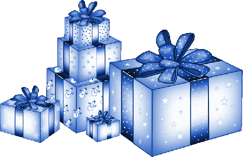 Mavi Noel hediyesi PNG bedava Indir