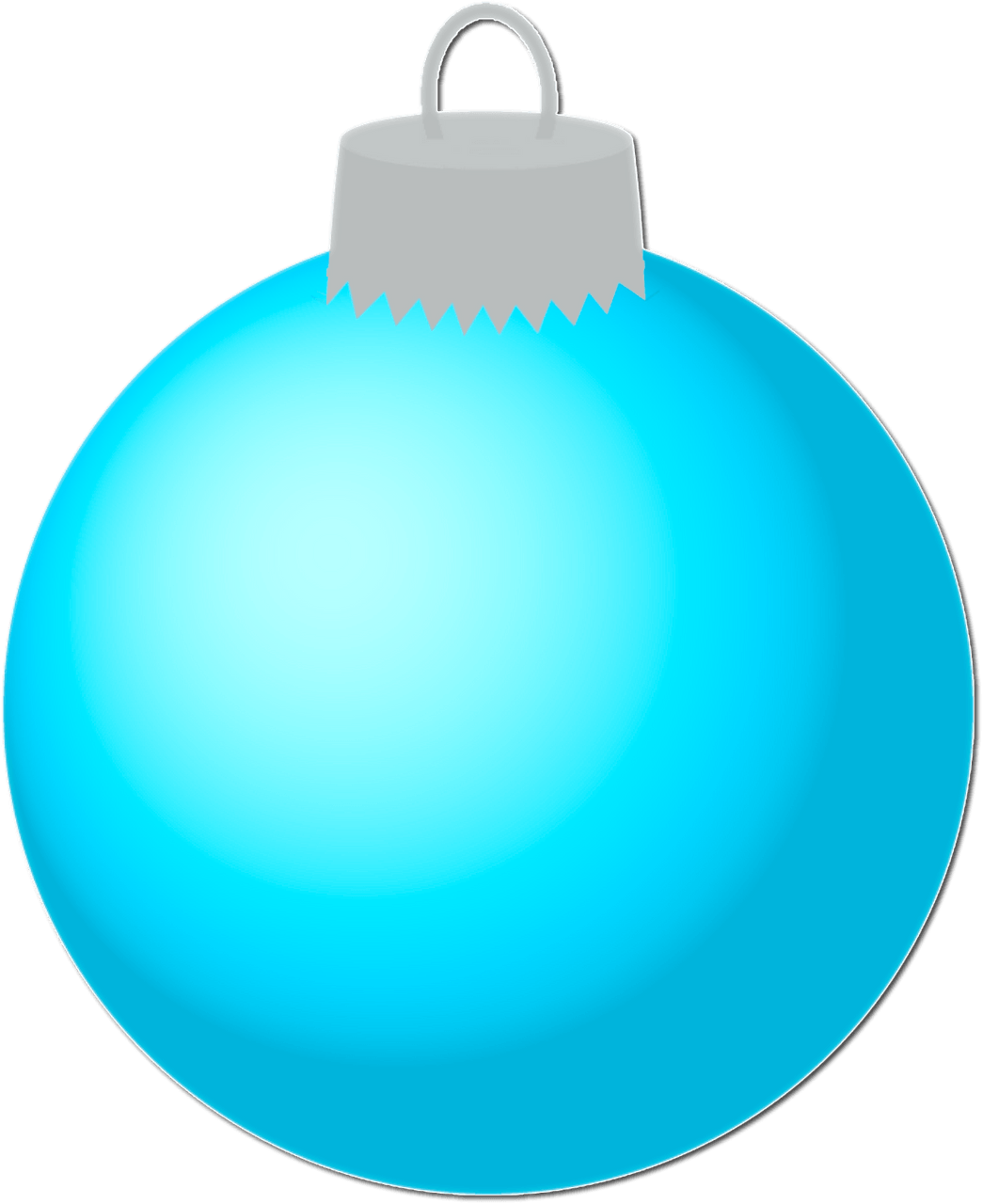 Blue Christmas Ornaments PNG Clipart