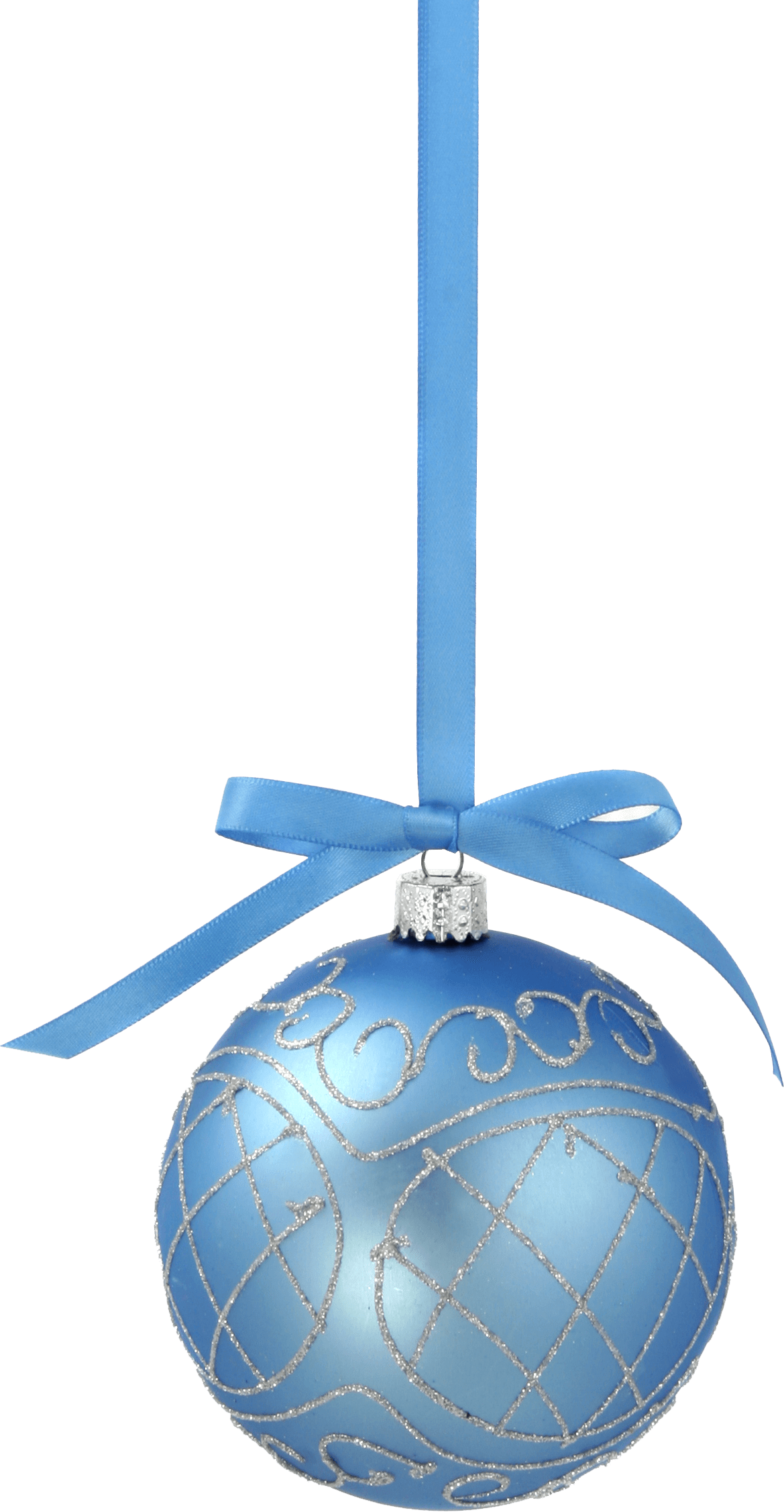 Blue Christmas Ornaments PNG Transparent Image