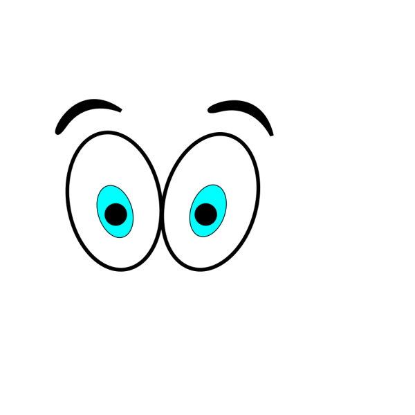 Ojos de dibujos animados fondo transparente