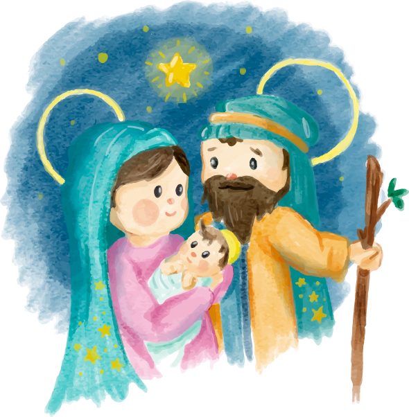 Catholic Christmas Nativity PNG File