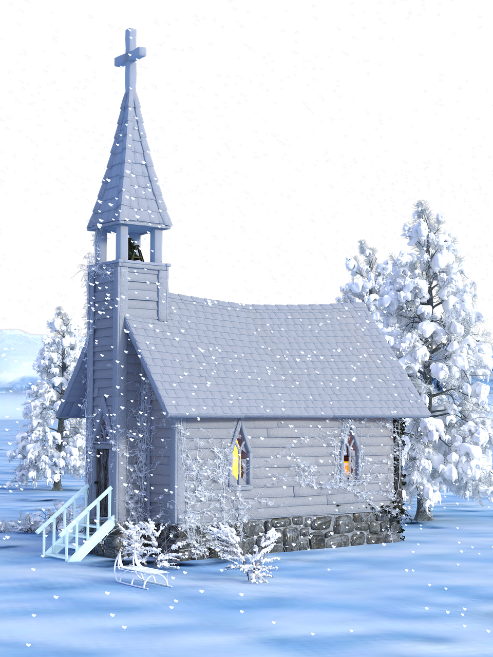 Christmas Church PNG Transparent Image