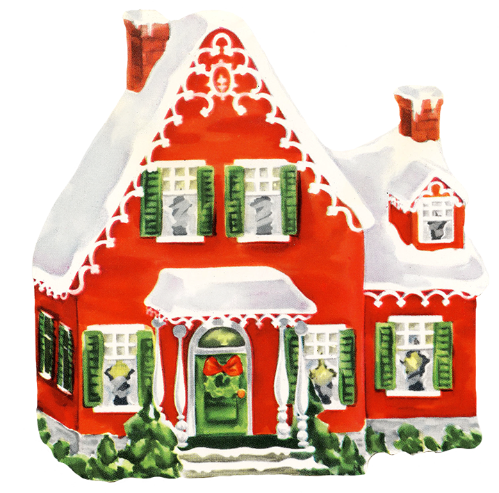 Christmas House PNG Transparent Picture
