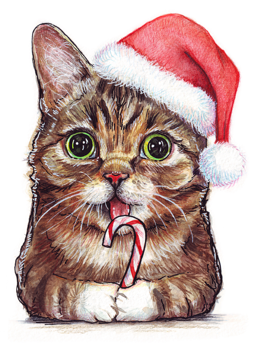Christmas Kitten PNG Clipart