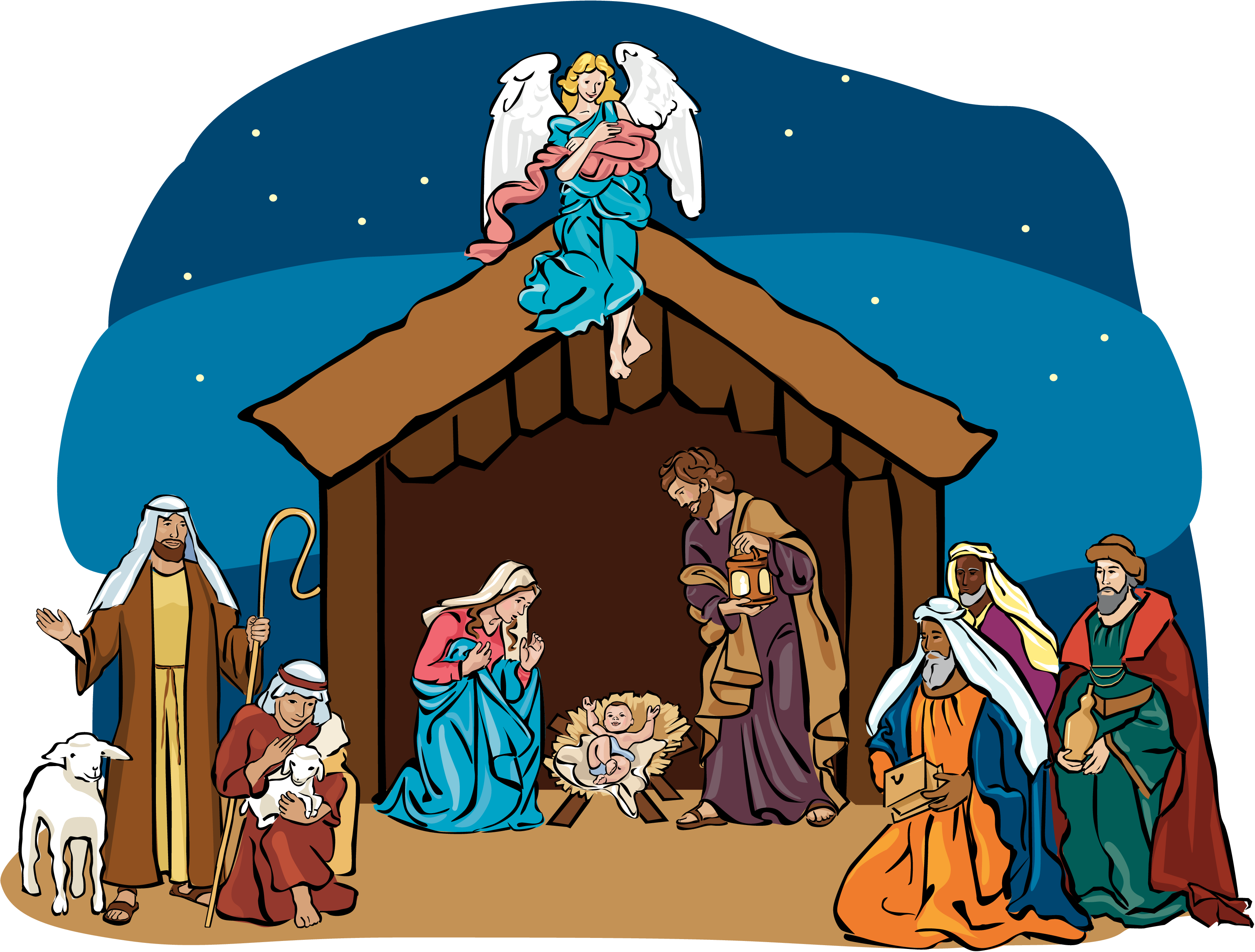 Kerstmis Nativity PNG Transparant Beeld