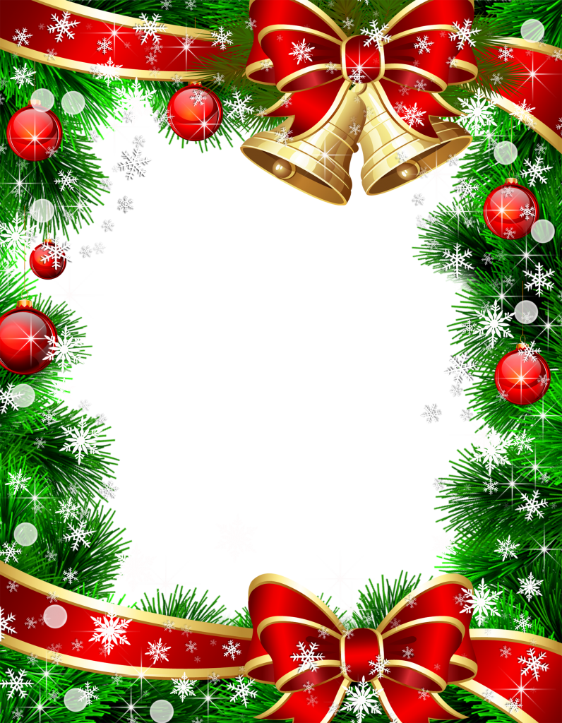 Christmas Ornaments Frame PNG Clipart