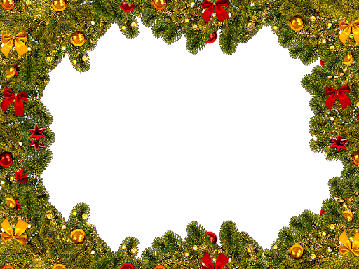 Christmas Ornaments Frame PNG File