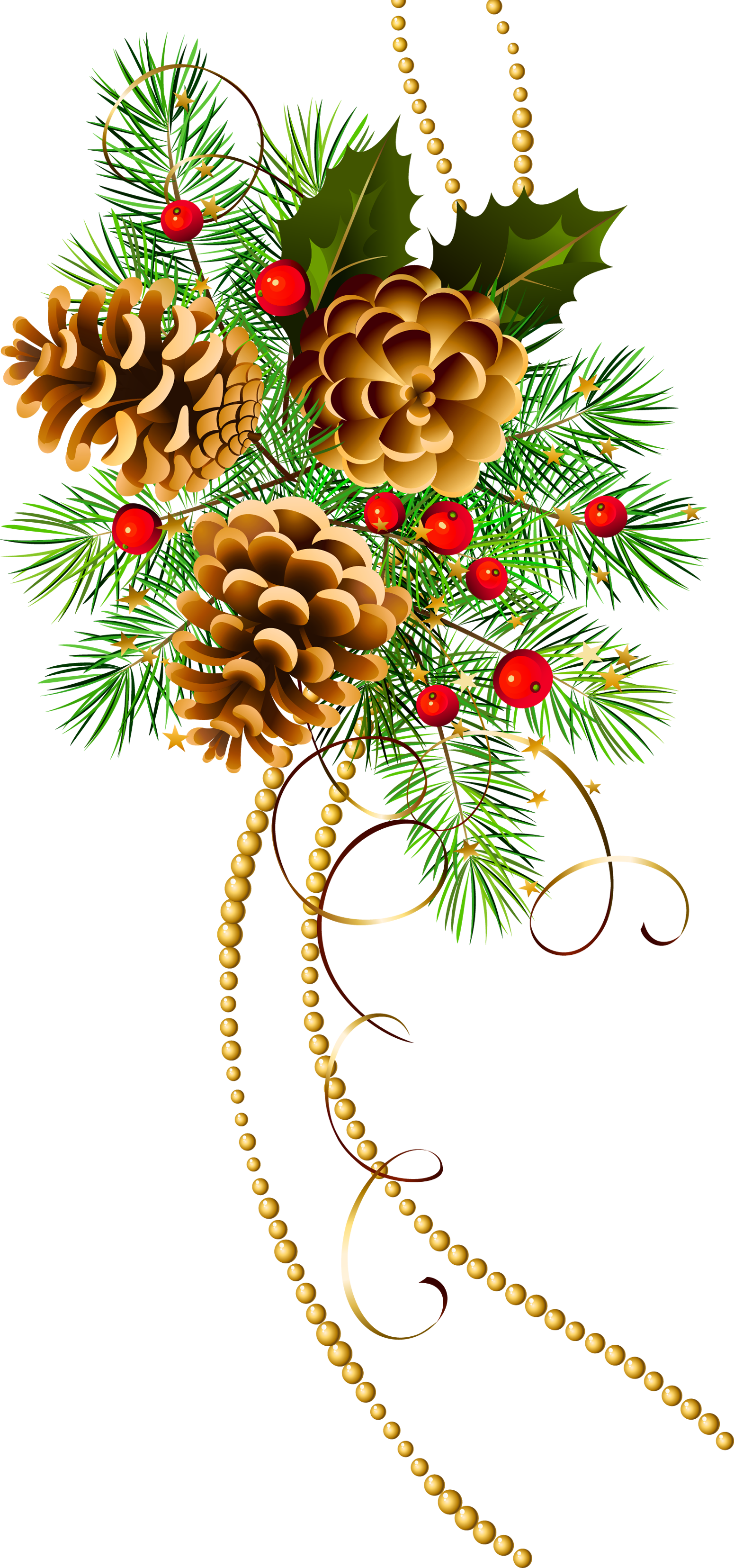 Christmas Pine Cone PNG Pic