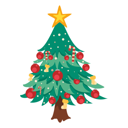 Fondo transparente de la decoración del árbol de navidad
