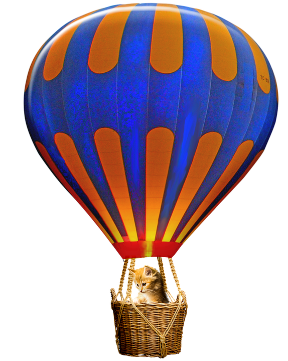 Renkli hava balonu PNG şeffaf