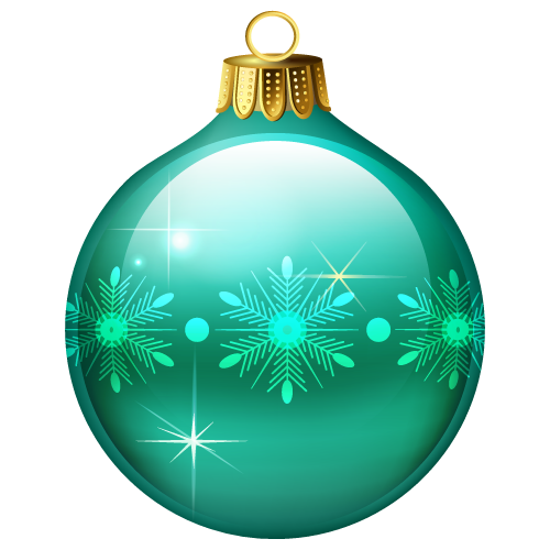 Colorful Christmas Bauble PNG Photo