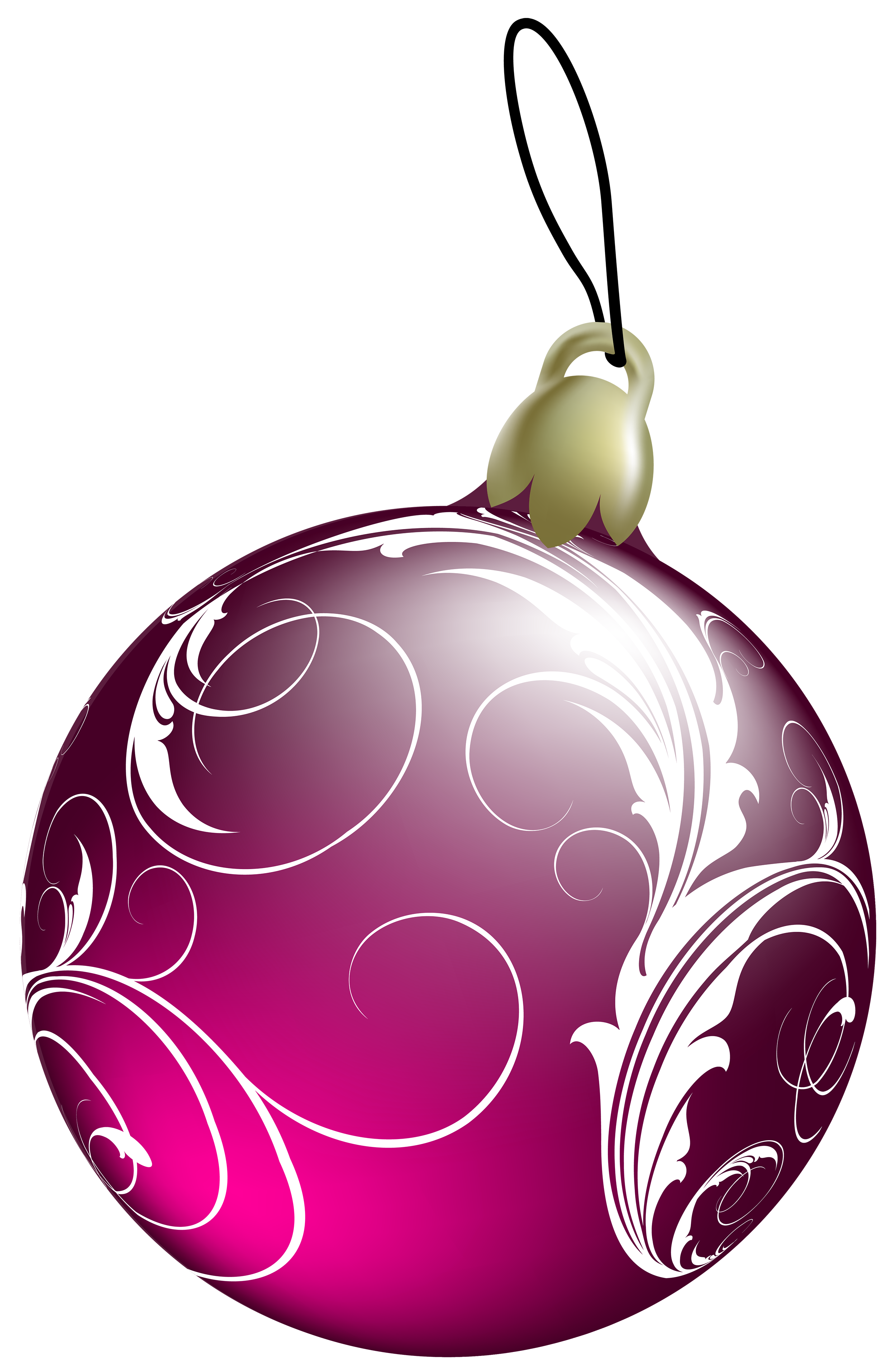 Colorful Christmas Ornaments PNG Photo