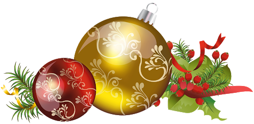 Colorful Christmas Ornaments PNG Transparent Image