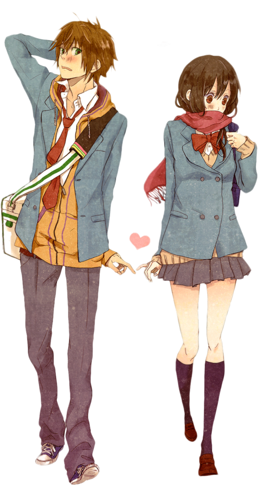Cute Anime Couple PNG Libreng pag-download