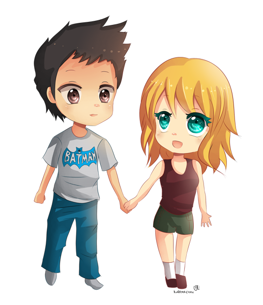 Cute anime couple PNG transparent HD Photo