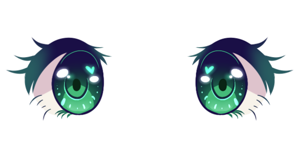 귀여운 애니메이션 눈 투명한 PNG