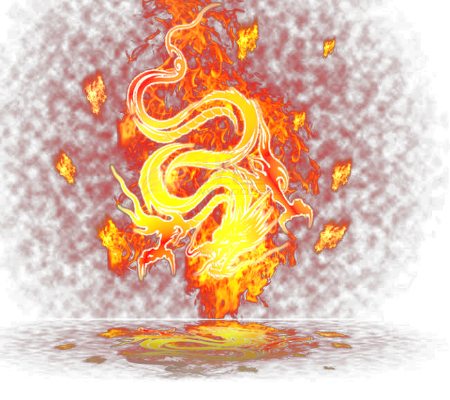Dragon feu flamme PNG Transparent Image