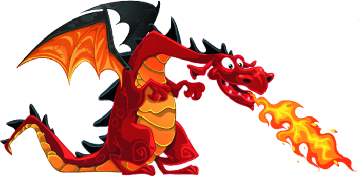 Dragon feu PNG hd