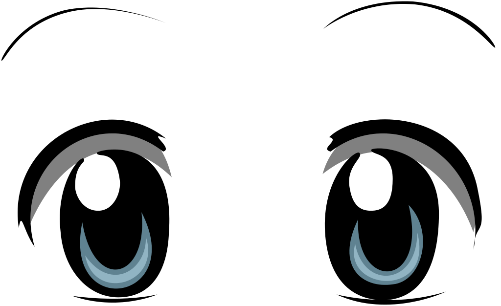 Expressão dos olhos dos desenhos animados fundo PNG