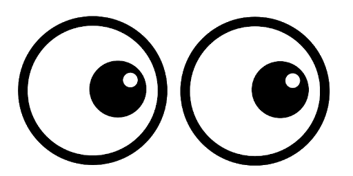 Expressão dos desenhos animados olhos PNG fundo imagem