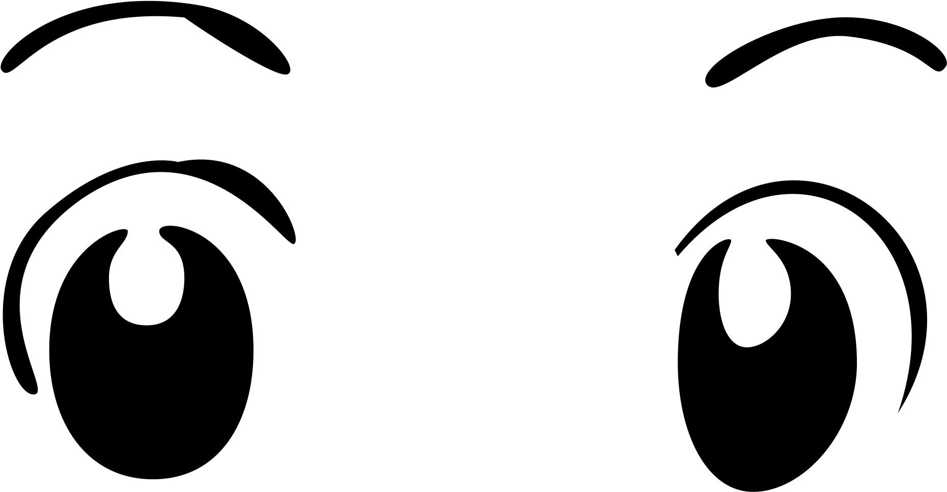 Expresión de dibujos animados ojos PNG imagen