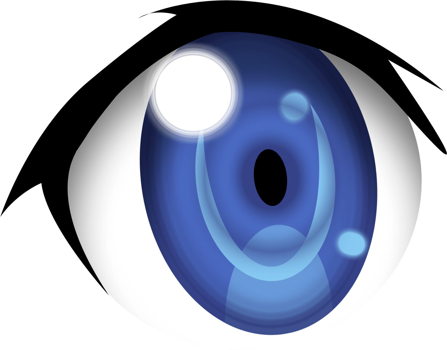 Expresión de ojos de dibujos animados PNG transparente