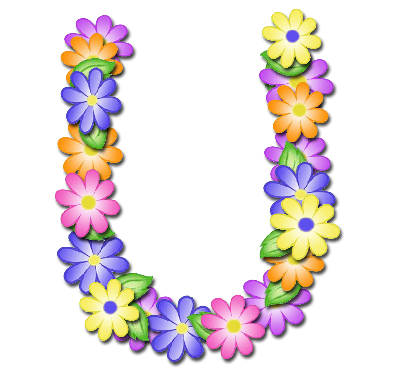 ตัวอักษรดอกไม้ภาพโปร่งใส PNG