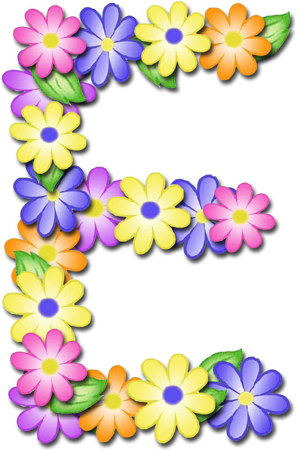 Flower Alphabet PNG Clipart