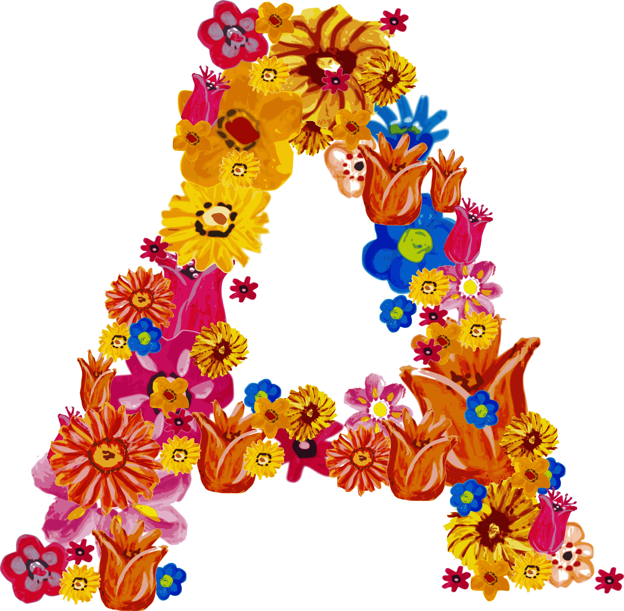 Alfabet bunga PNG Pic