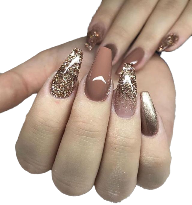 Glitter Nail PNG Background Image