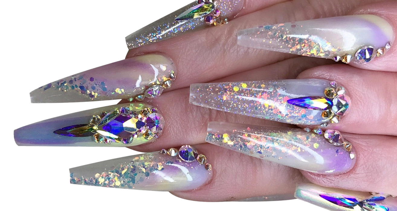 Glitter nail PNG unduh gratis