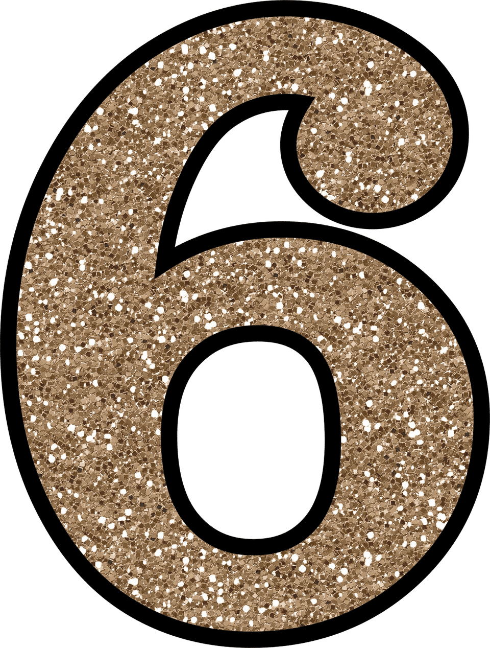 Glitter Number PNG Photos