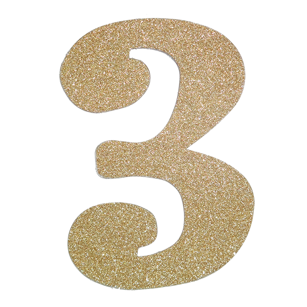 Glitter Number PNG Transparent Picture